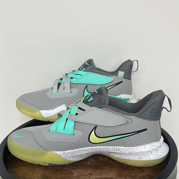 NWOT Youth Nike Zoom Flight 2 smoke Grey Lemon Twist size 5.5 Y - Picture 2 of 9